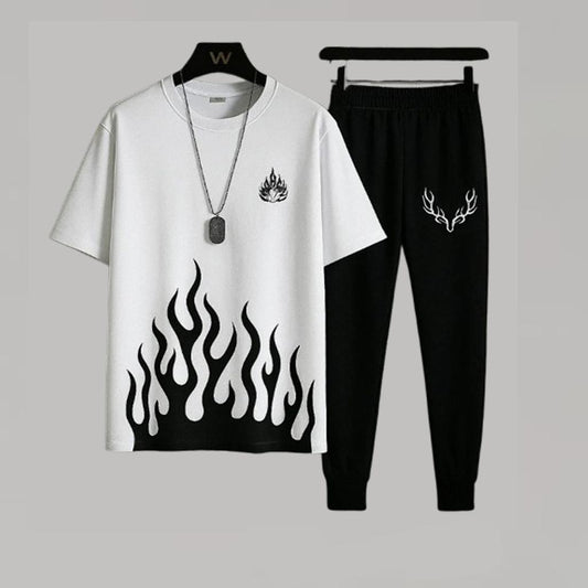2 Pcs Men Track Suit ( Nit Dress )