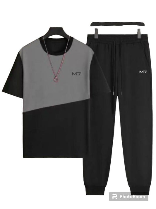 2 Pcs Men's Polyester Printed Track Suit