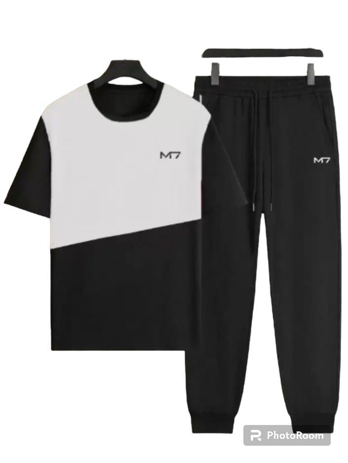2 Pcs Men's Polyester Printed Track Suit